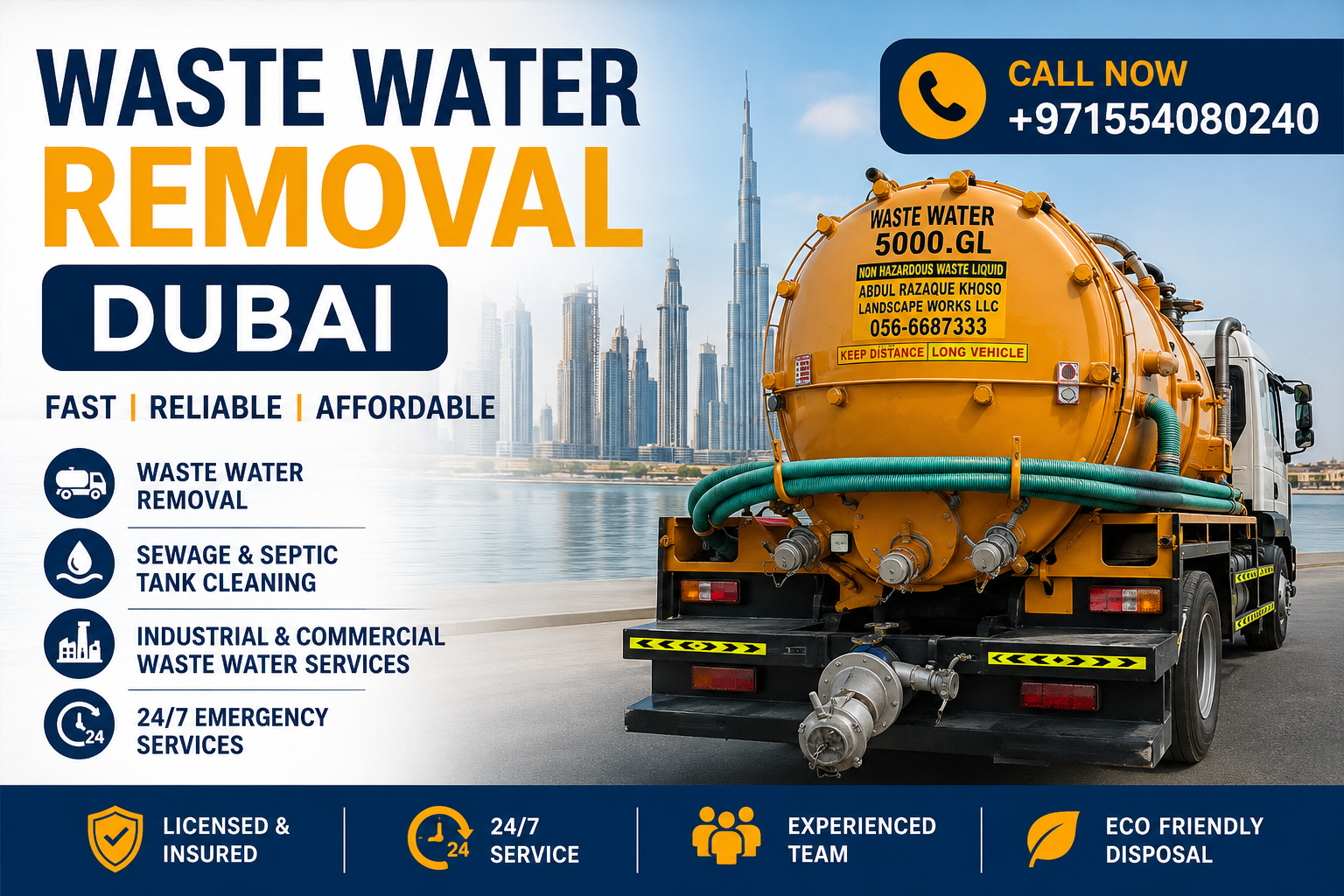 Waste Water Disposal Company Dubai